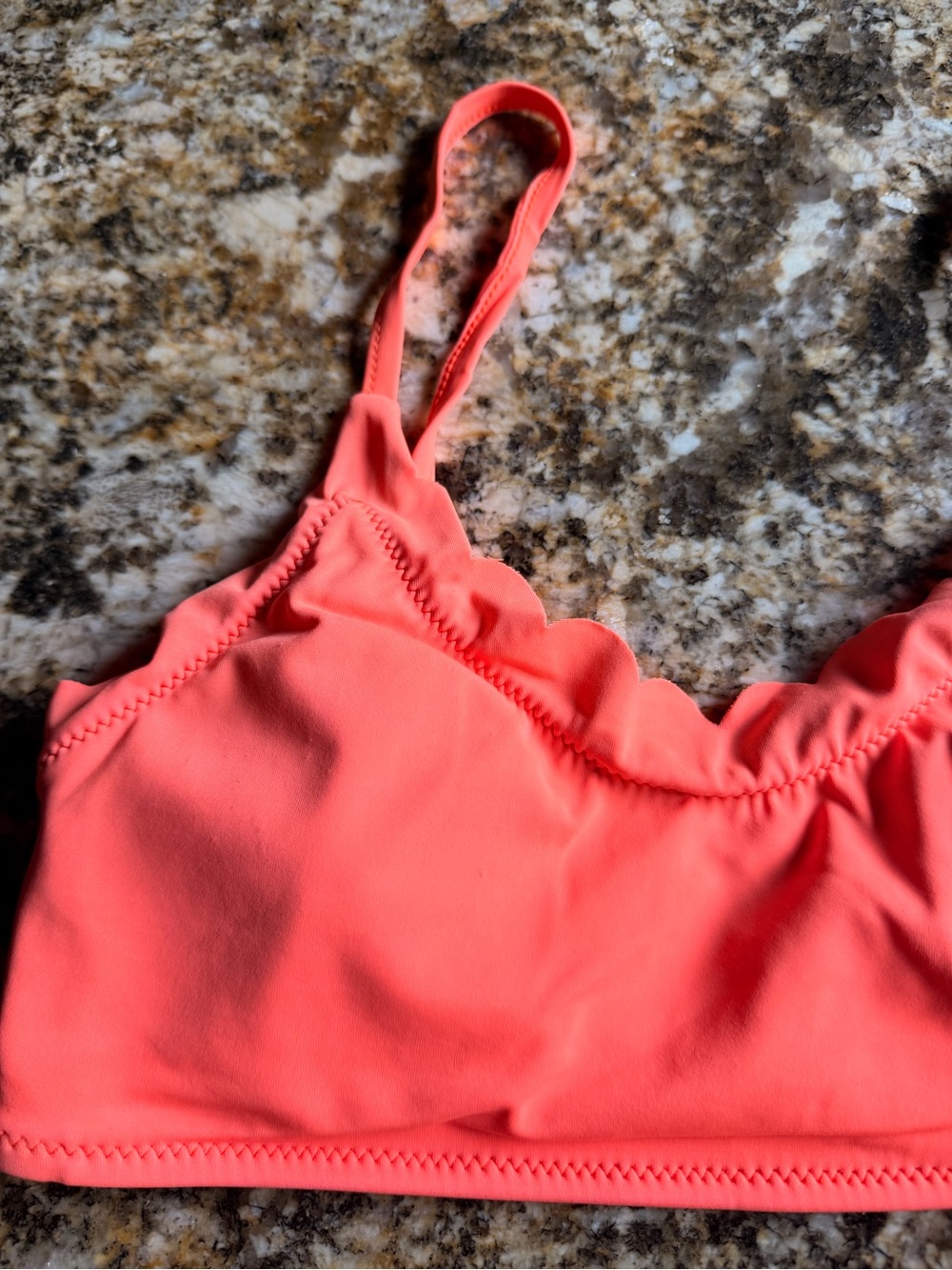 FREE with purchase of non-discounted item: Gabi Orange Scallop Edge Bikini, Sz S - Picture 4 of 16